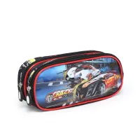 Kit completo Mochila de Rodinhas Lancheira Estojo Crazy car- Nova Rio - Foto 7