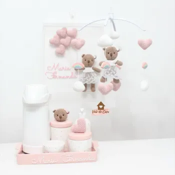 Kit Ursinha - Enfeite de Porta, Móbile e Kit Higiene  - Foto 2