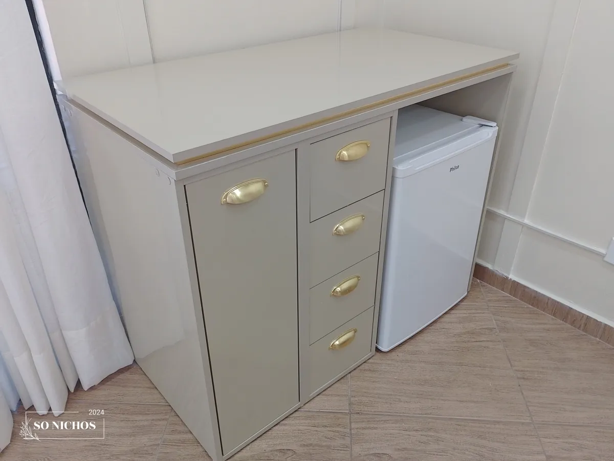 Aparador Frigobar Titânio 