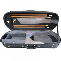 ESTOJO CASE VIOLA DE ARCO RETANGULAR AMERICANO CINZA & PRETO  D'TARCIZ  - Foto 2