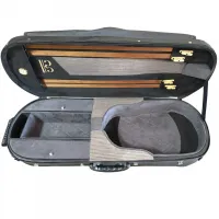 ESTOJO CASE VIOLA DE ARCO RETANGULAR AMERICANO CINZA & PRETO  D'TARCIZ  - Foto 5