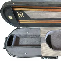 ESTOJO CASE VIOLA DE ARCO RETANGULAR AMERICANO CINZA & PRETO  D'TARCIZ  - Foto 6