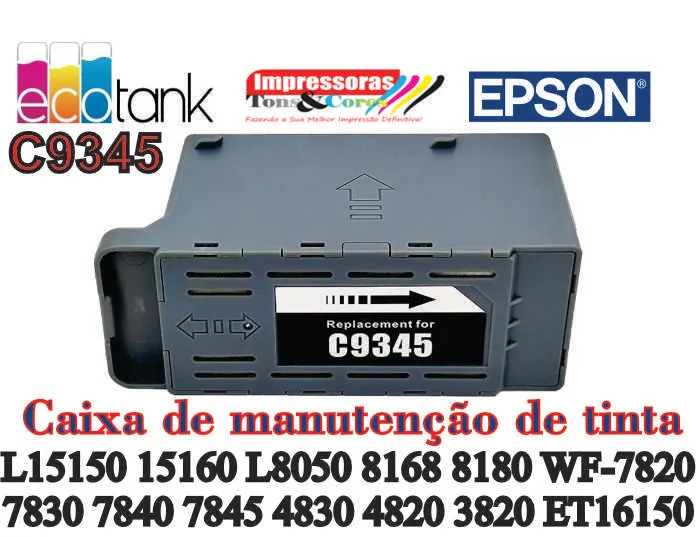 Caixa de manutenção p/ Epson C9345 L8050 L8160 L8080 L15158 L15156 L15180