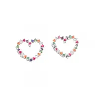 Par de brinco de prata 925 - Corações  -BB1018