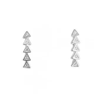 Par de brinco de prata 925 - com pedras - BB1044B