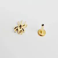 Labret em Titânio PVD DOURADO 1.2mm - ARANHA - TIT12 - Foto 3