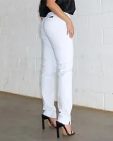 Calça Jeans Mom Consciência Feminina Branca - Foto 4