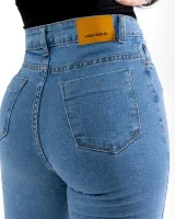 Calça Jeans Wide Leg Consciência Feminina Azul Claro - Foto 4