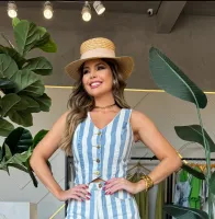 COLETE LISTRADO JEANS - Foto 2