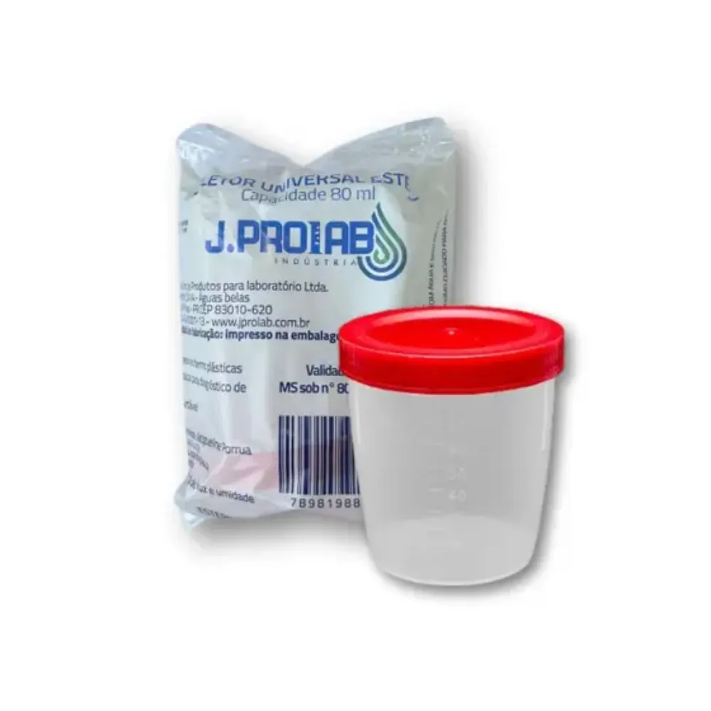 Pote Coleta 80 Ml Esteril J PROLAB