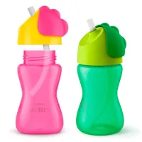 Copo Com Canudo Infantil Philips Avent My Bendy  300ml - Foto 16