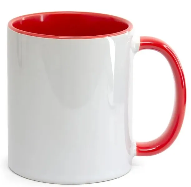 CANECA  BRANCA ALÇA E INTERIOR VERMELHA (Sem caixinha) Imagem