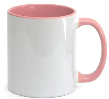 CANECA BRANCA ALÇA E INTERIOR ROSA (Sublimação)