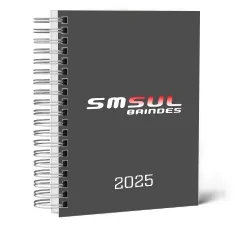 Agenda 2025 com capa-dura e wire-o