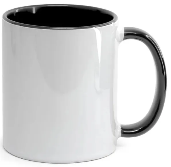 CANECA BRANCA ALÇA E INTERIOR PRETA (Sem caixinha) Imagem