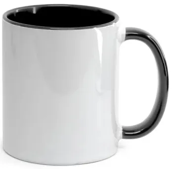 CANECA BRANCA ALÇA E INTERIOR PRETA (Sublimação)