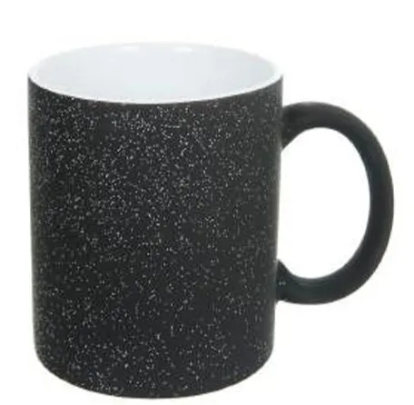 CANECA MÁGICA PRETA COM GLITTER (Sem caixinha)