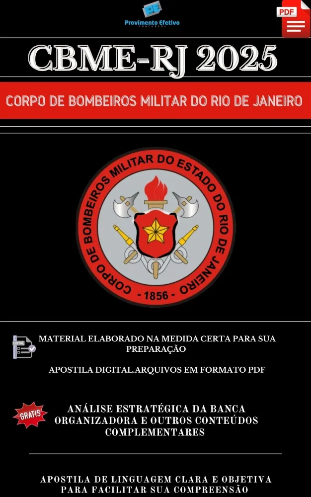 Apostila CBME RJ Cadete BM 2025 Imagem