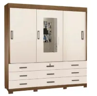 Guarda-Roupa 3 portas correr 1 espelho e 3 gv Itapema 2,02 - Foto 5