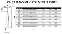 Calça Jeans para Trabalho com Meio cós meio Elástico 100% Algodão - Foto 6