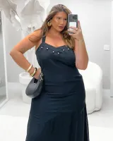 Vestido Midi Maria Francia Preto - Foto 2