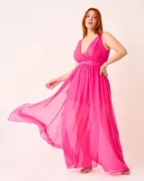 Vestido Longo Quebela Rosa Pink - Foto 2