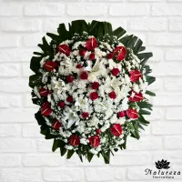 Coroa de Condolência Redonda Luxo  - Foto 7