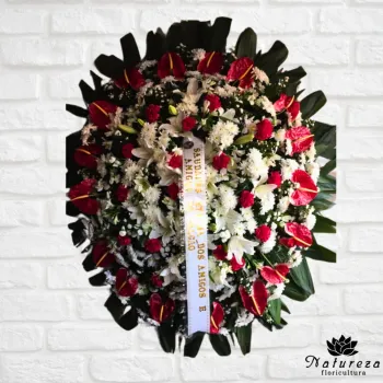 Coroa de condolência redonda luxo 