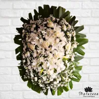 Coroa de Condolências  Branca - Foto 2