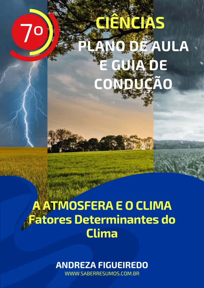 718 - Ciências - Plano de Aula e Guia de Condução - A Atmosfera e o Clima - Fatores Determinantes do Clima - 7º ano - PDF com 12 páginas