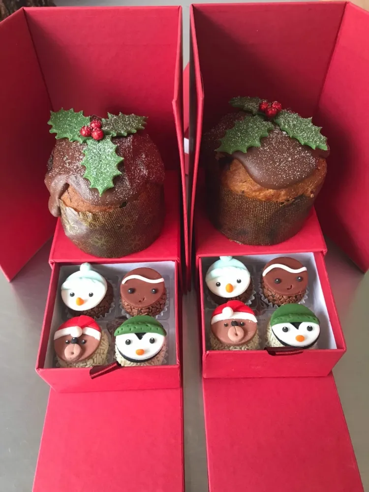 Cx. P/ Bolo Cenário C/ Gaveta P/ 4  Bombons  Imagem