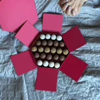 Cx Sextavada Explosão 20,0 x 12,0 tampa e fundo cartonagem - Foto 2