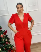 Macacão Jogger Quebela Vermelho - Foto 3