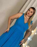 Vestido Longo Quebela Azul Claro - Foto 2