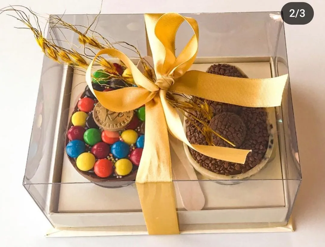 Cx. p/ 2 ovos de colher de 250  grs - Cartonagem Imagem