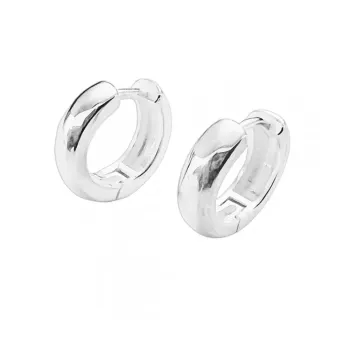 Par de Argolas de Prata articulada lisa - AR47A