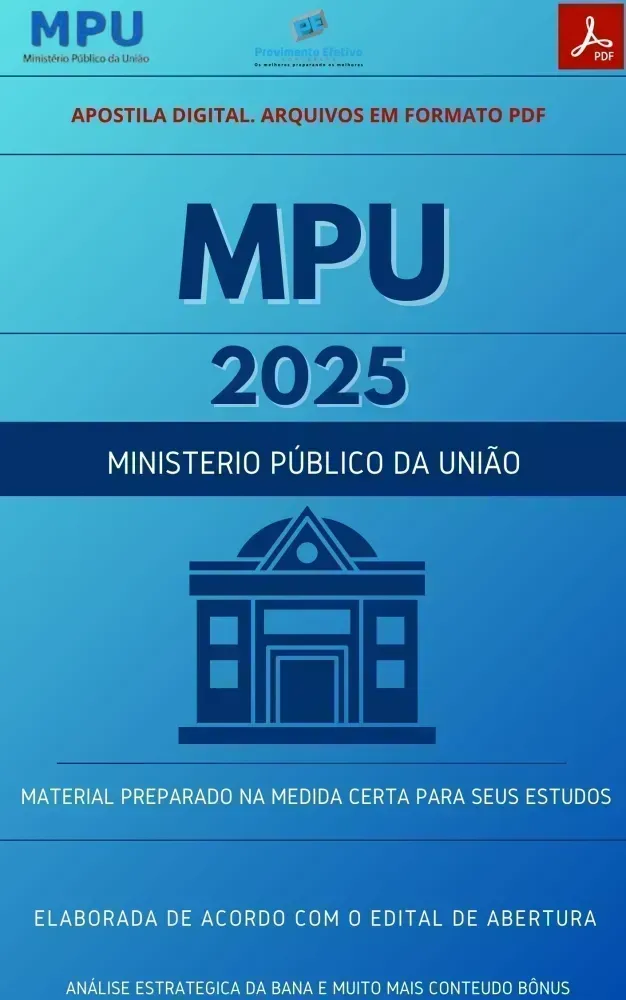 Apostila MPU 2025 Analista Odontologia Imagem