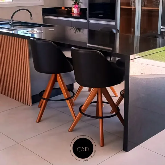 Banqueta Baixa Giratória 55 cm do chão ao assento