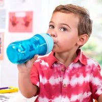 Copo Térmico Chicco Com Canudo Sport Camuflado Azul- 266ml -12 Meses+  - Foto 6