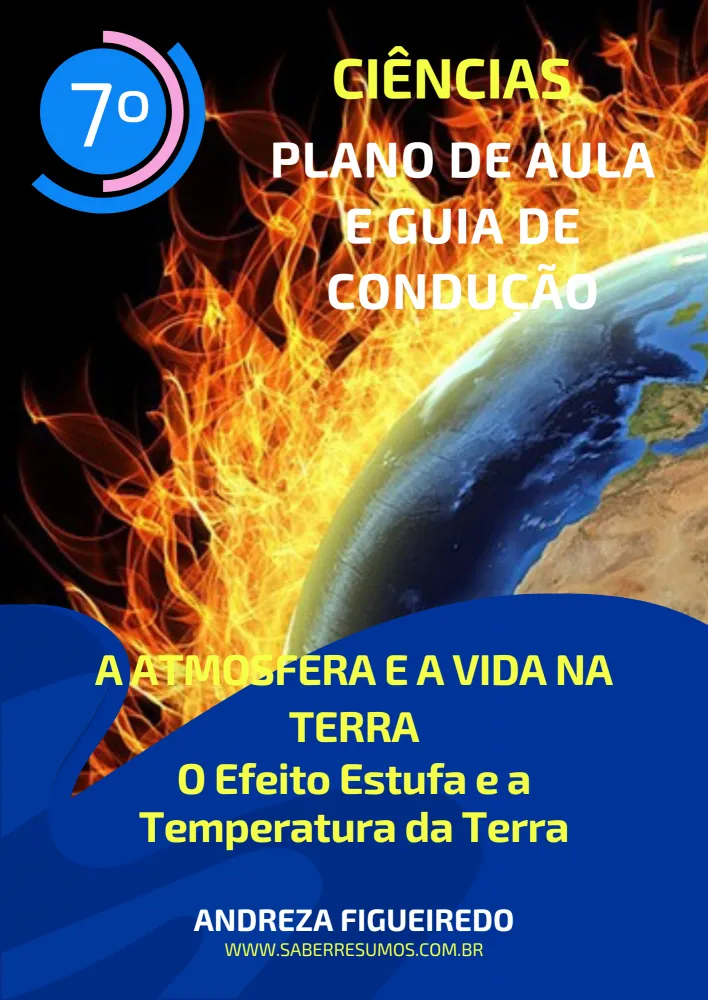 714 - Ciências - Plano de Aula e Guia de Condução -  A Atmosfera e a Vida na Terra - O Efeito Estufa e a Temperatura da Terra - 7ª ano - PDF com 17 páginas Imagem