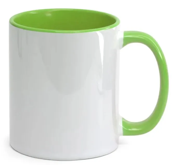 CANECA BRANCA ALÇA E INTERIOR VERDE LIGHT (Sem caxinha) Imagem
