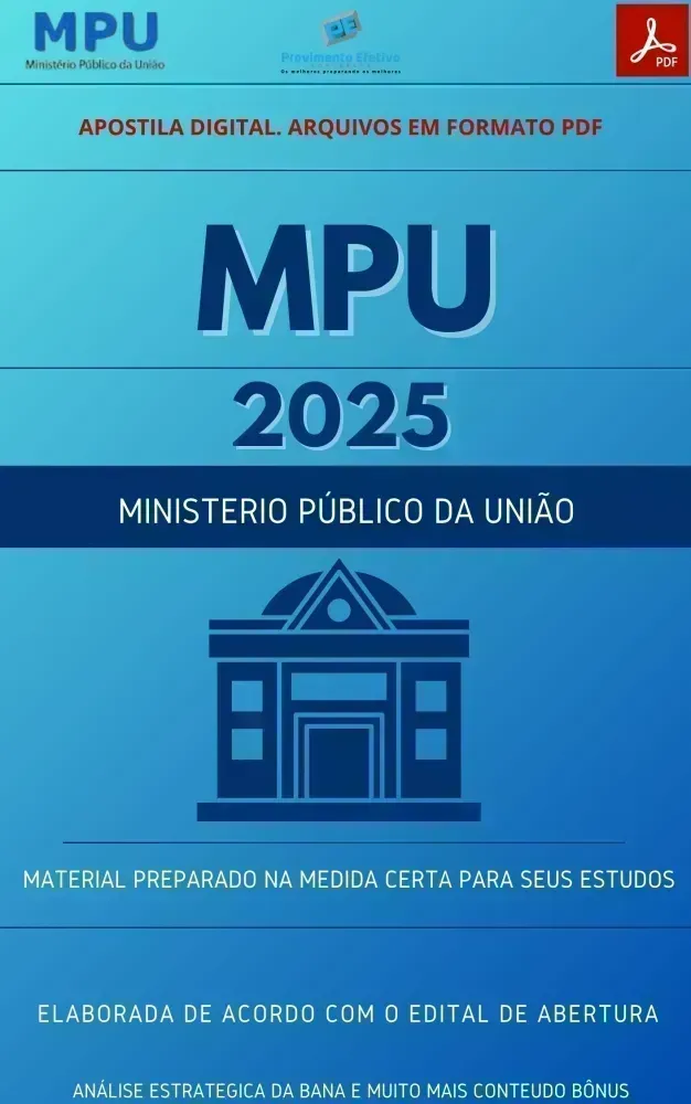Apostila MPU 2025 Engenharia de Segurança Analista Perito