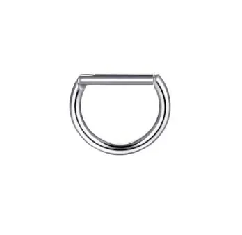Argola D em Titânio LISA Clicker 1.2mm x 08mm  TIT18