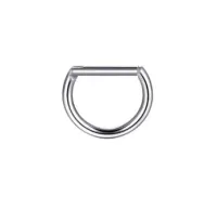 Argola D em Titânio LISA Clicker 1.2mm x 08mm  TIT18