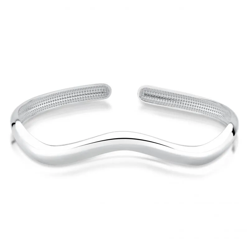 Bracelete de prata alta envolver - 242075