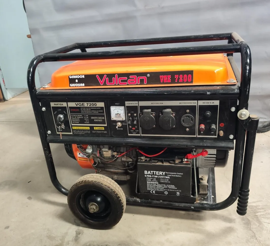 Gerador de energia a gasolina Vulcan VGE 7200 - Cód. 341 Imagem
