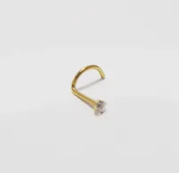 NOSTRIL em TITÂNIO PVD DOURADO Com Garra  1.0mm (Nariz) 678 / 679 - Foto 4