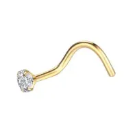 NOSTRIL em TITÂNIO PVD DOURADO Com Garra  1.0mm (Nariz) 678 / 679