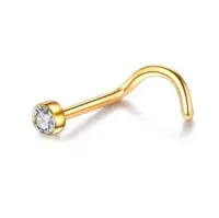 NOSTRIL em TITÂNIO PVD DOURADO Sem Garra  1.0mm (Nariz) 678 / 679