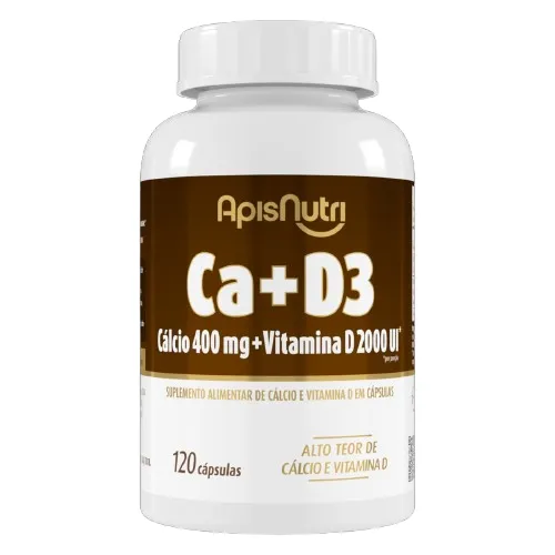 Ca + D3 Supl. Cálcio e Vitamina D3 450mg 120 Cáps Imagem